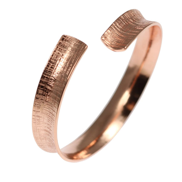 Buy Linen Anticlastic Copper Bangle Bracelet