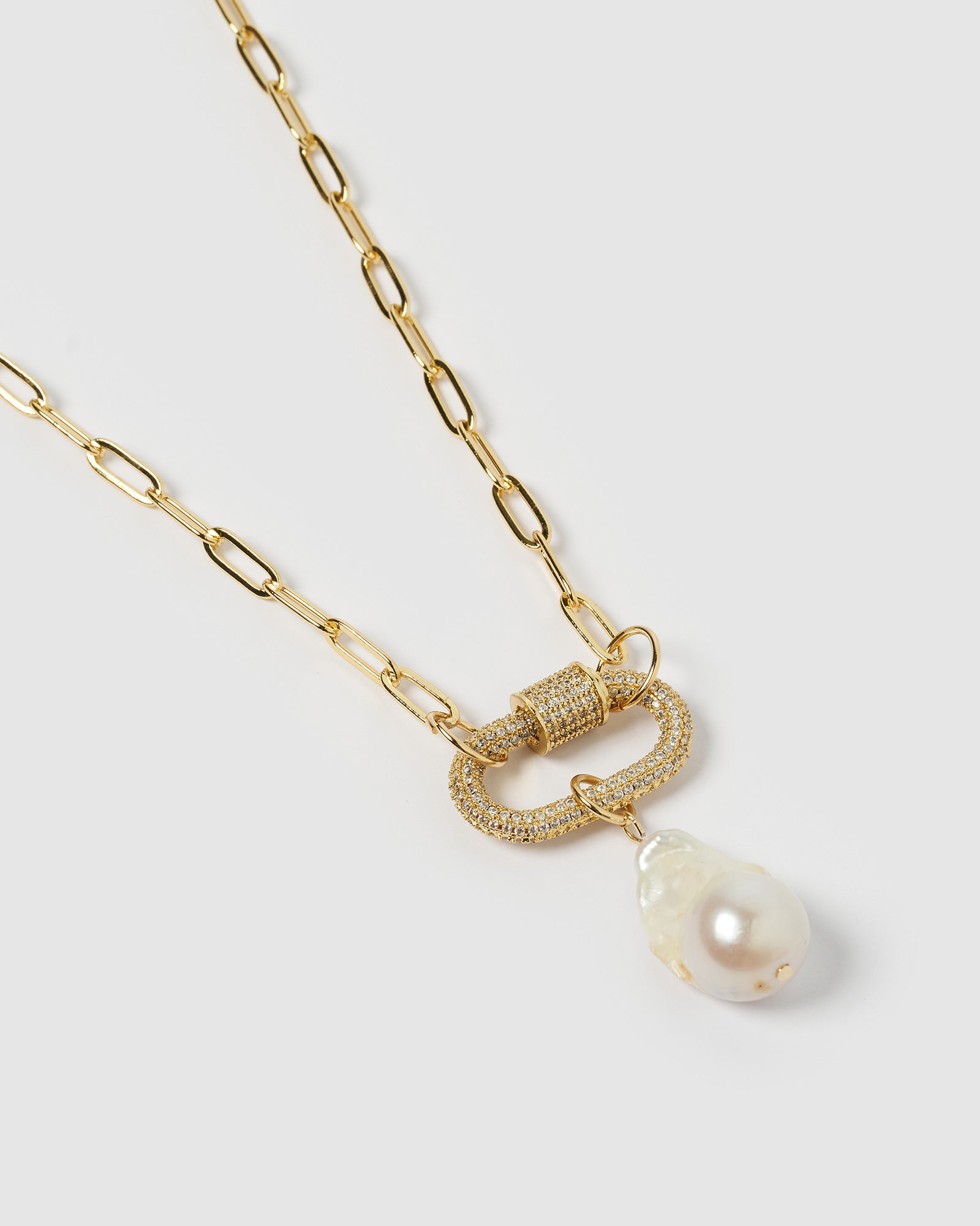 Miz Casa & Co Ramona Link Chain Necklace Gold Pearl – Miz Casa and Co