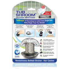 ShowerShroom (Gray) The 2 inch Hair Catcher That Prevents Clogged Shower  Drains