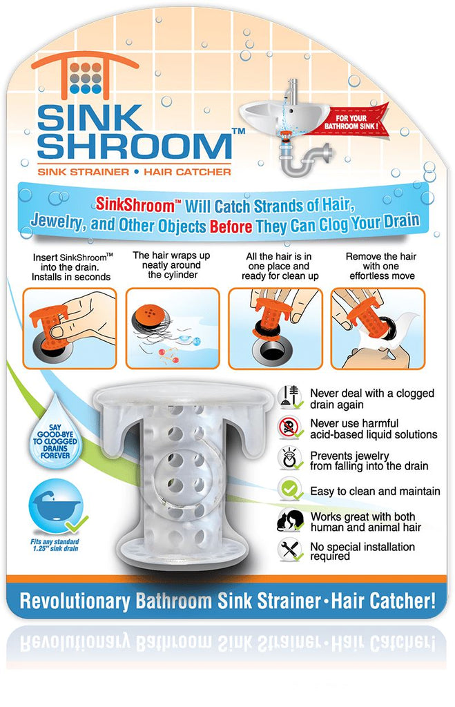 Sinkshroom Clear The Hair Catcher That Prevents Clogged