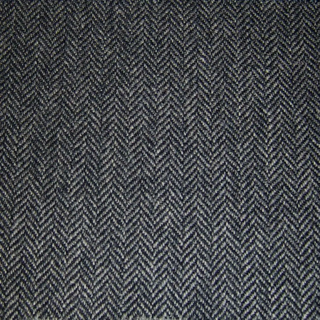 Grey & Navy Herringbone Tweed – Yorkshire Fabric