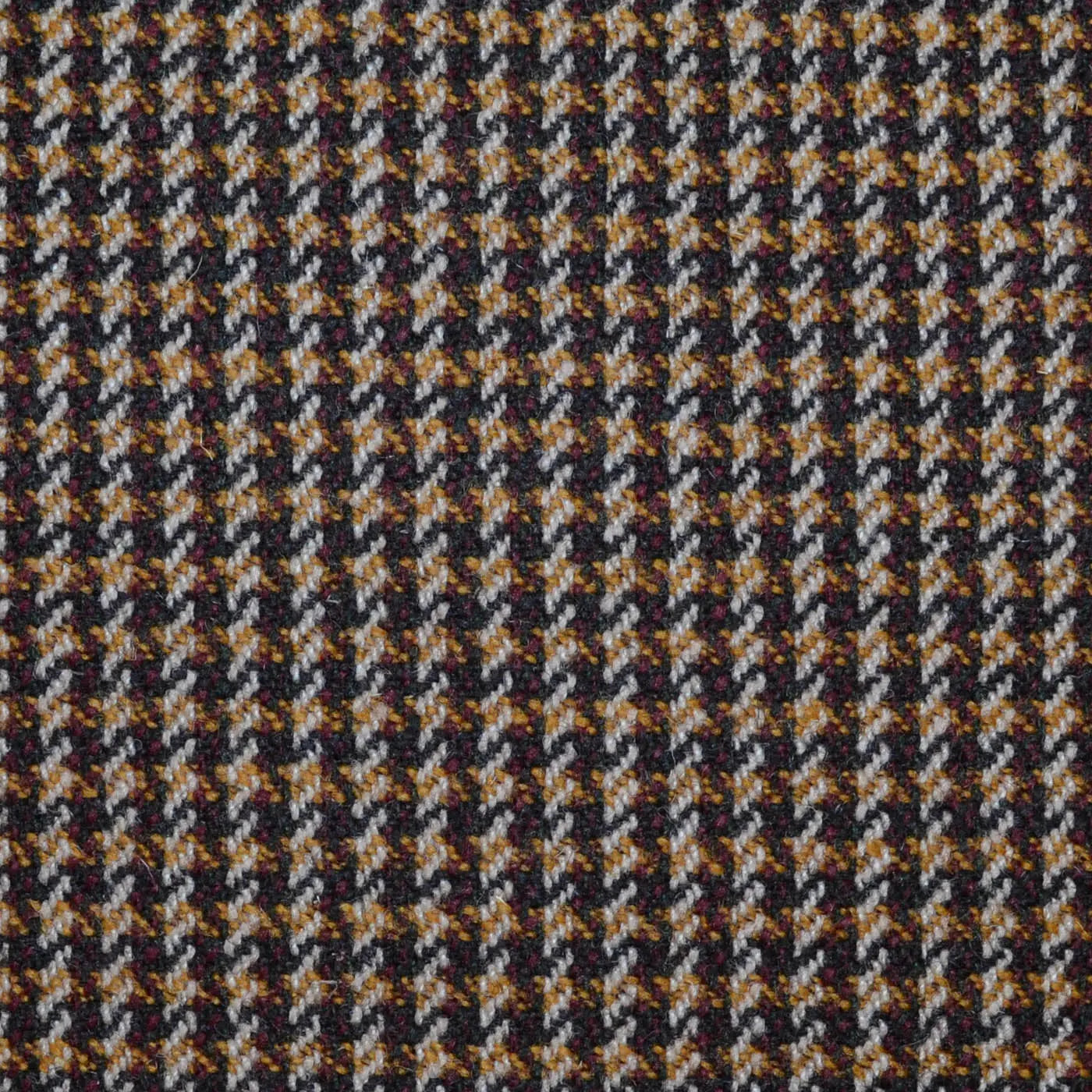 Tan, Dark Brown & Beige Dogtooth Check All Wool Sporting Tweed