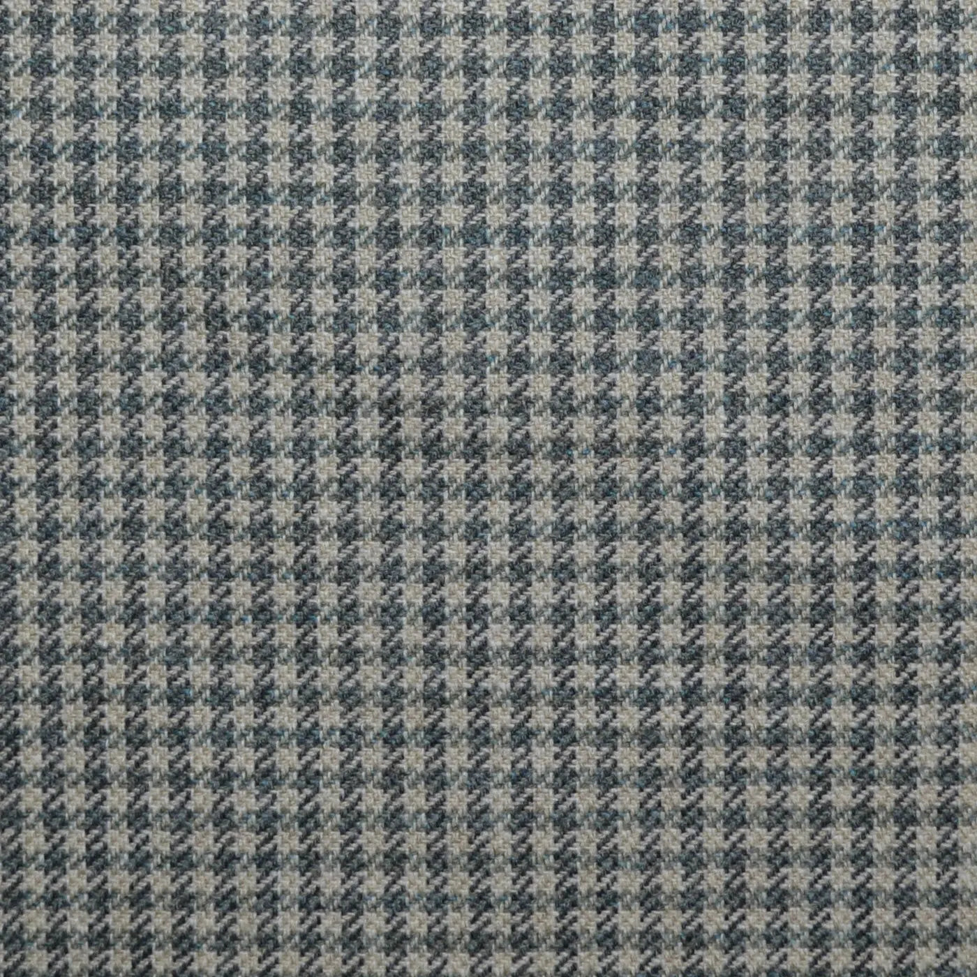 Beige and Sage Green Small Check Wool, Cotton & Cashmere