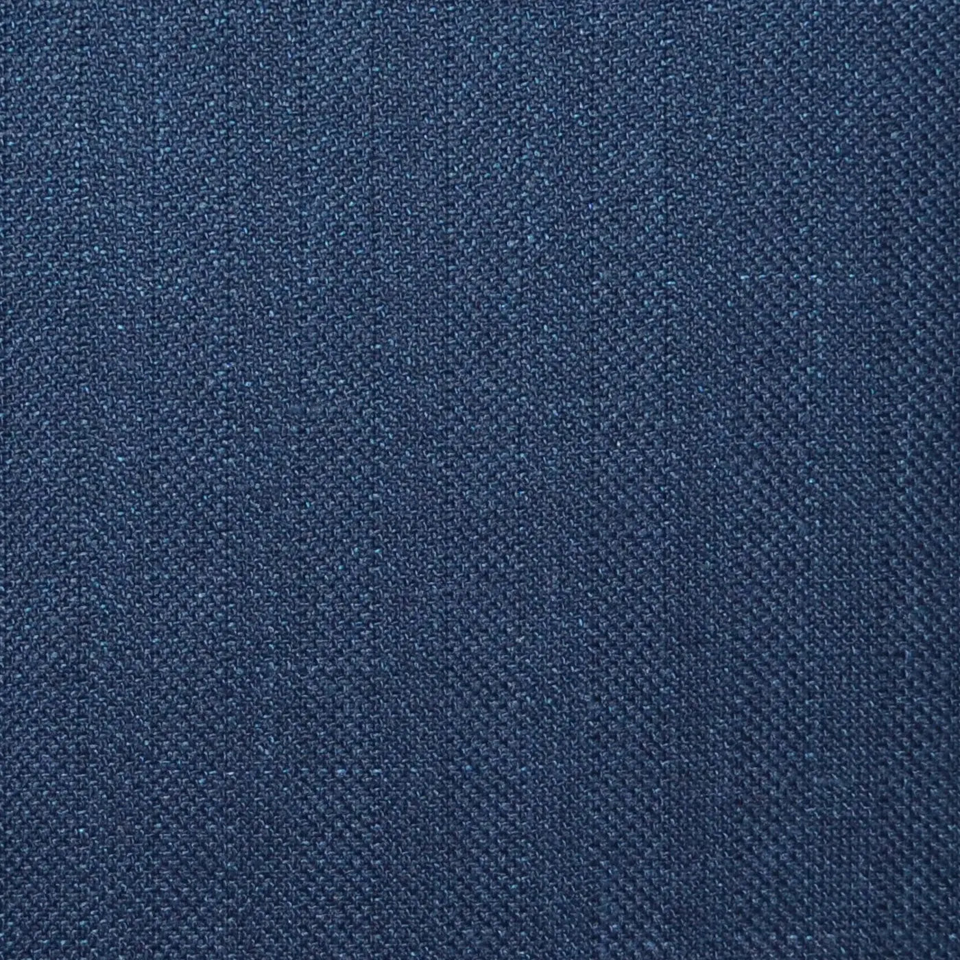 Bright Navy Blue and Dark Navy Blue Herringbone Wool & Linen