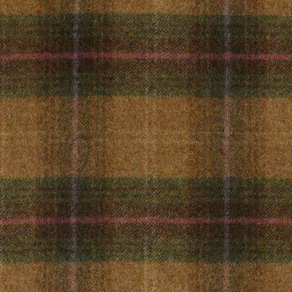 Moss Green with, Green & Pink Plaid Check Coating – Yorkshire Fabric