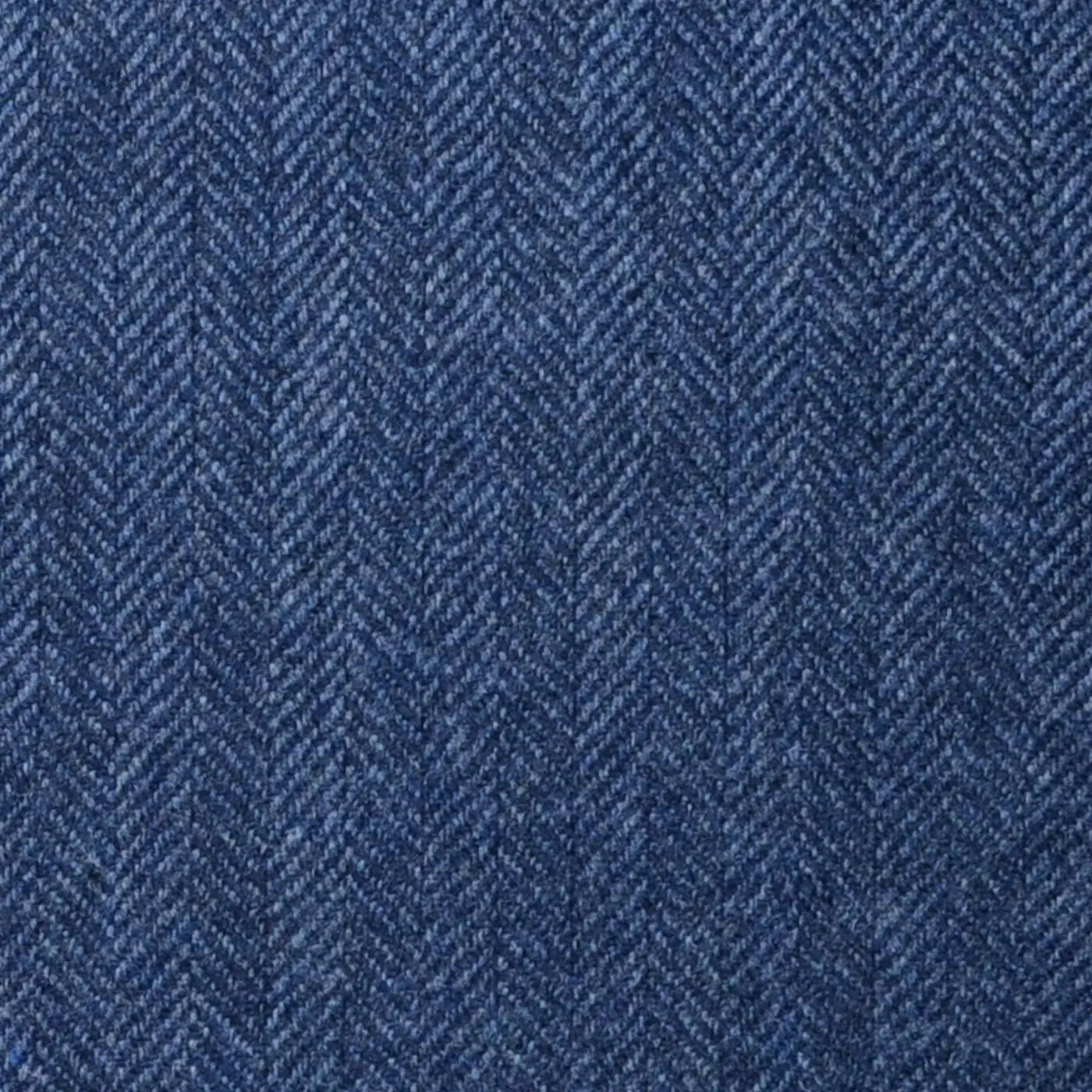 Medium Blue Herringbone Lambswool & Cashmere Jacketing