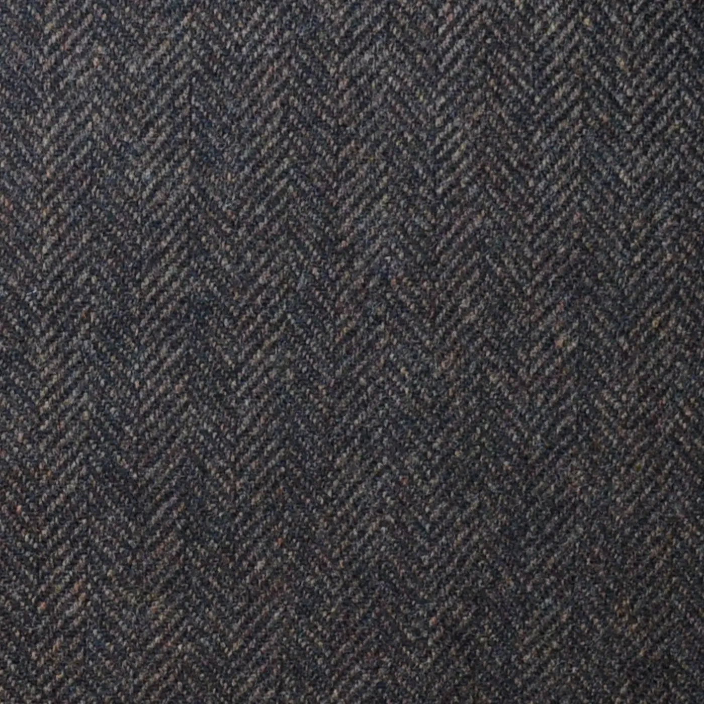 Dark Brown Herringbone Lambswool & Cashmere Jacketing