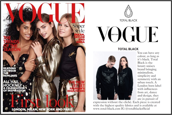 British Vogue Feb 17 X TOTAL BLACK LONDON