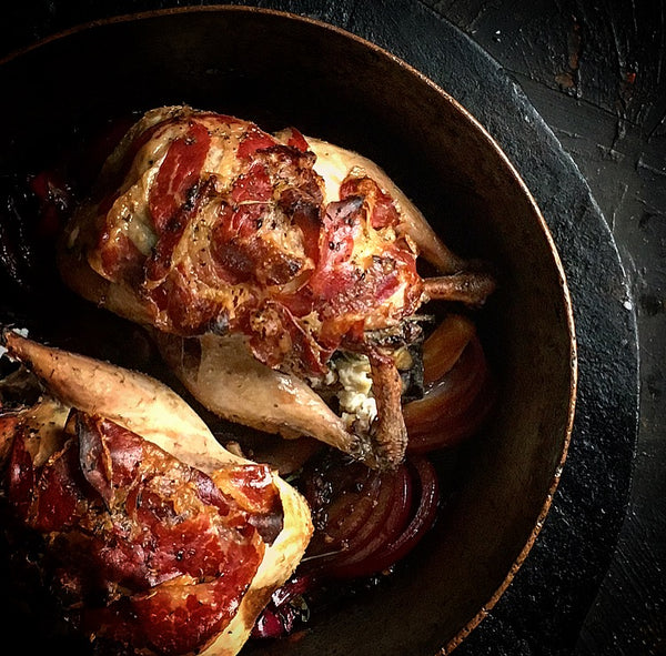 Roast partridge with Colwick cheese & Coppa