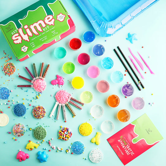 Super Slimetastic DIY Slime Kit for Girls and Boys - 4 Bottles of