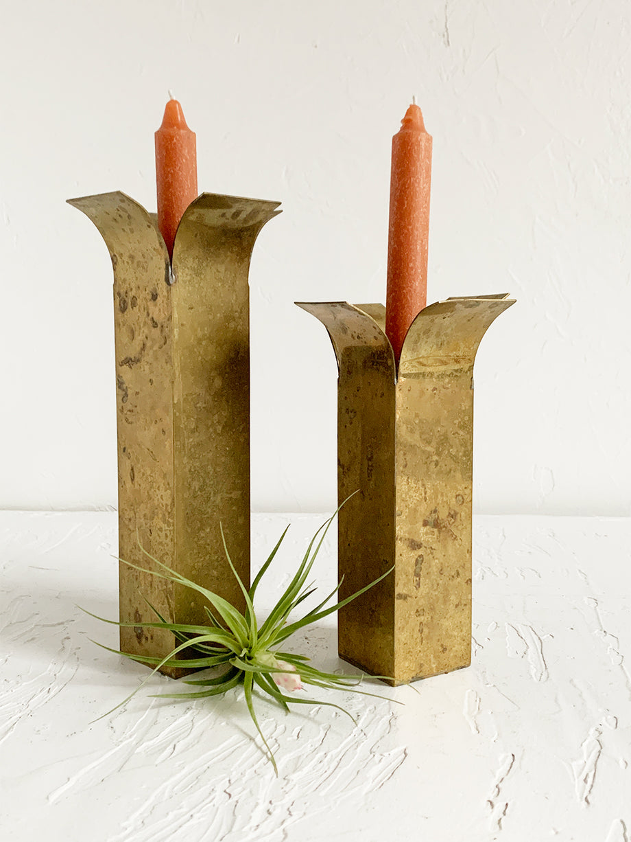 Brass Candle Stick Holders Heavy Weighted Made in India – Portland Revibe