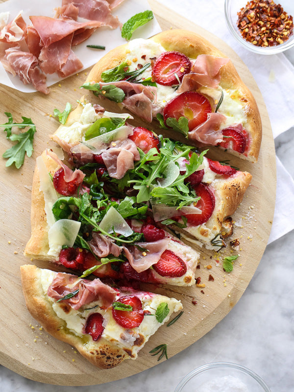 FoodieCrush Berry with Arugula and Prosciutto Pizza 