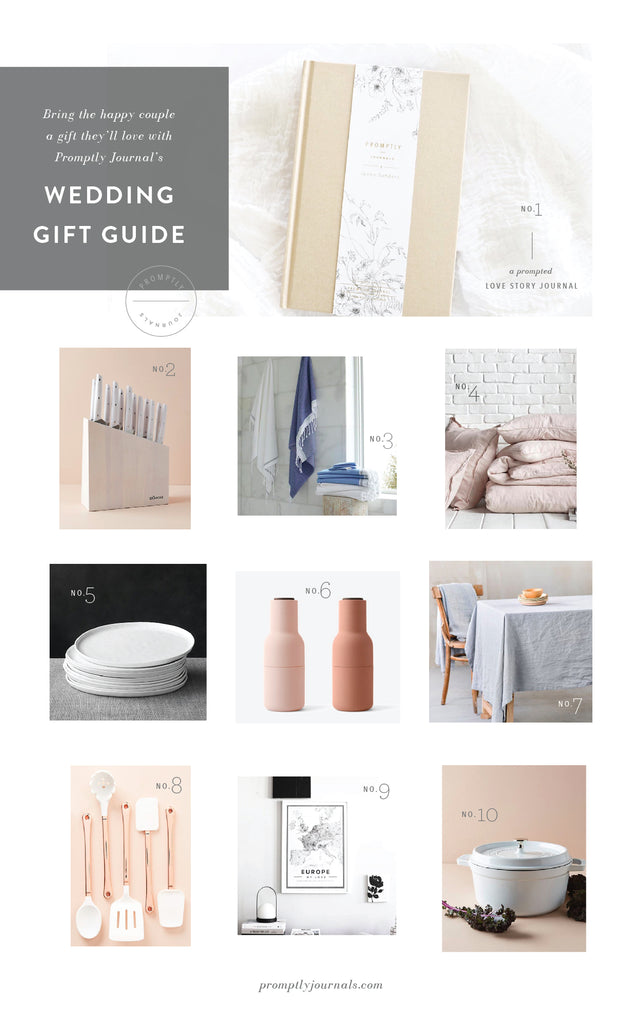 10 best gifts to bring to a summer wedding - promptly journals gift guide