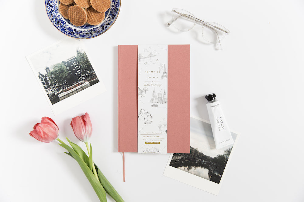 Promptly Journals Travel Journal Dusty Rose