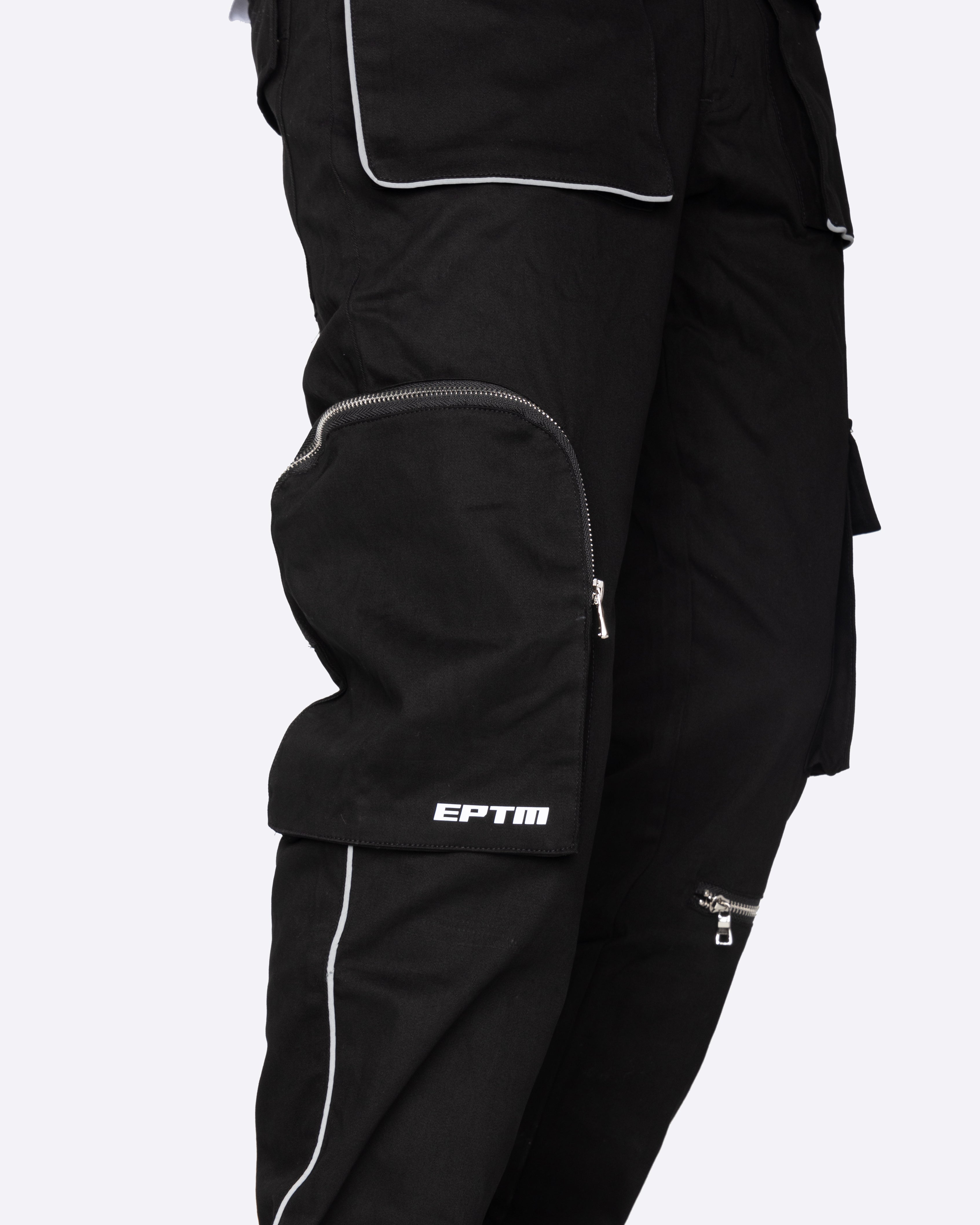 EPTM TWILL 3M PIPING CARGO PANTS-BLACK
