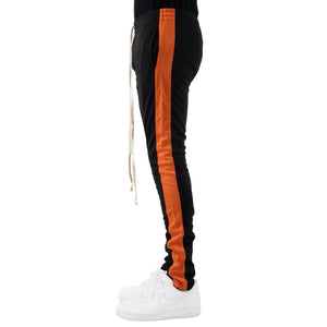 black pants with orange stripe