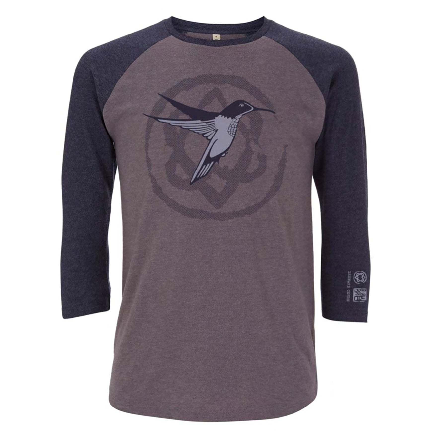 Hummingbird Heart Grey Navy Salvage Baseball - Leonard Cohen UK product image