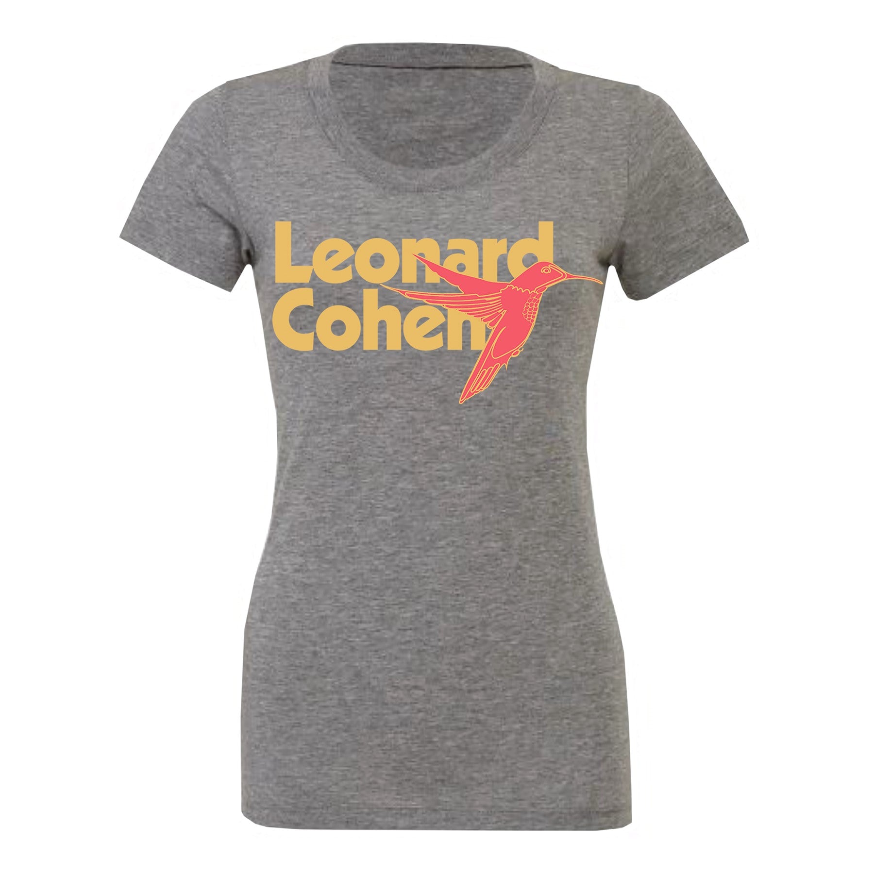 Orange Hummingbird Grey Ladies T-Shirt - Leonard Cohen UK product image