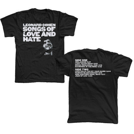 Black Songs Of Love And Hate T-Shirt - Leonard Cohen US Store product image