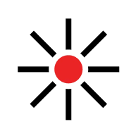 Red dot on a plain black background.