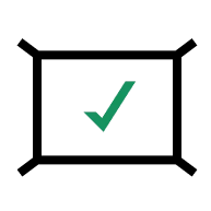 Green checkmark icon on a transparent background.