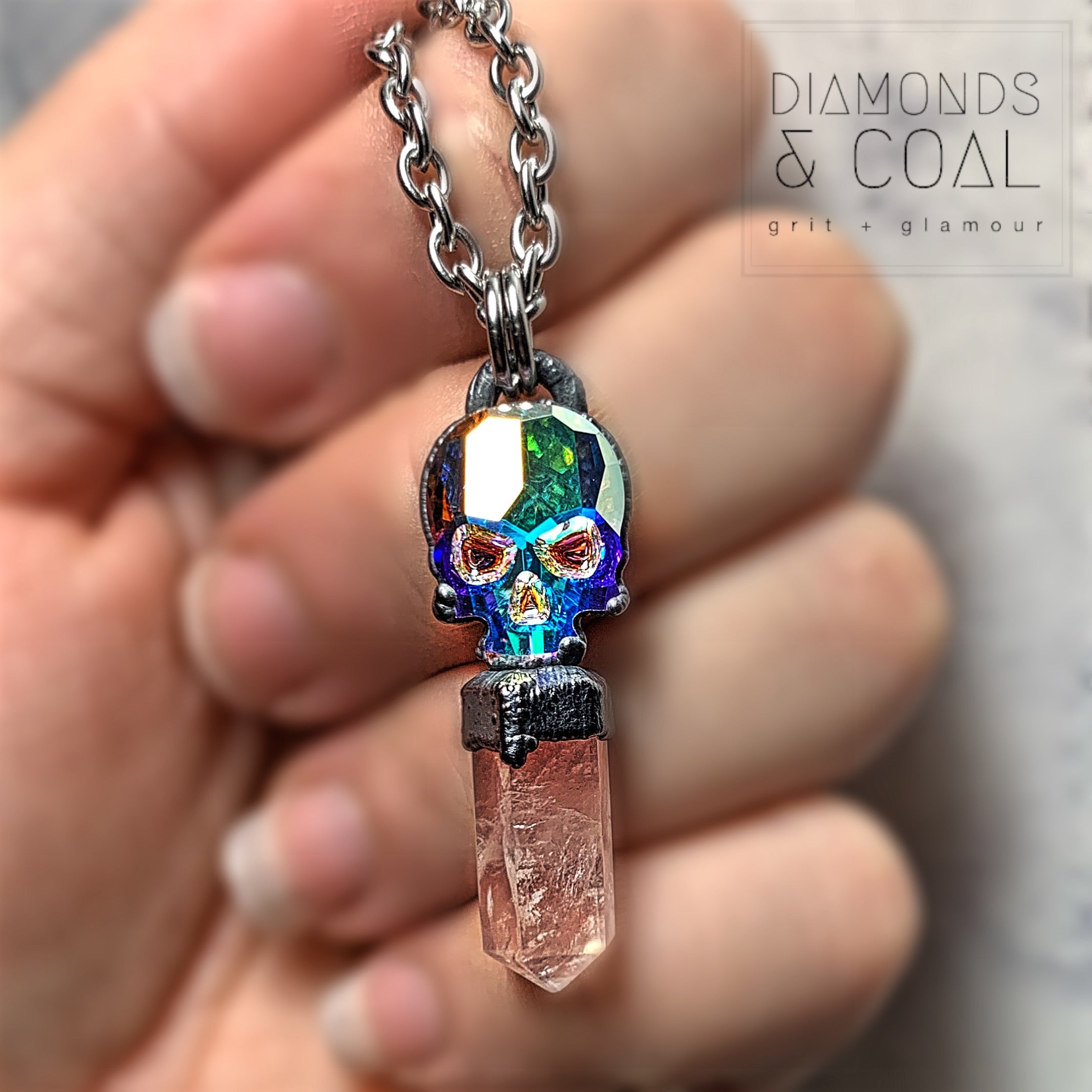 Crystal Skull Necklace | Skull necklace, Crystals, Crystal skull