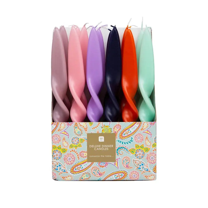 Pastel Coloured Twisted Candles - Price per Candle Talking Tables