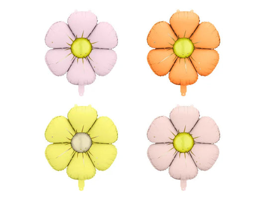 Foil balloons for Daisy garlands, diameter 65 cm, mix Partydeco