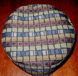 elegant geometric checked weave Bukkarian kippah