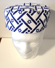 Israeli flag Bucharian kippah