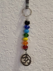 Chakra crystals Ohm amulet