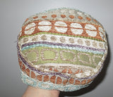 Chenille multi geometric Sephardic yarmulke