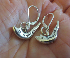 Shofar silver earrings handmade