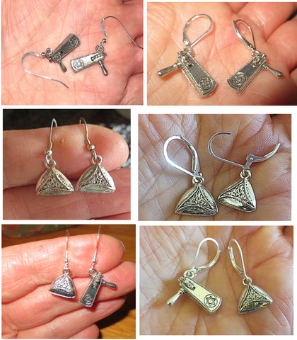 handmade Purim earrings