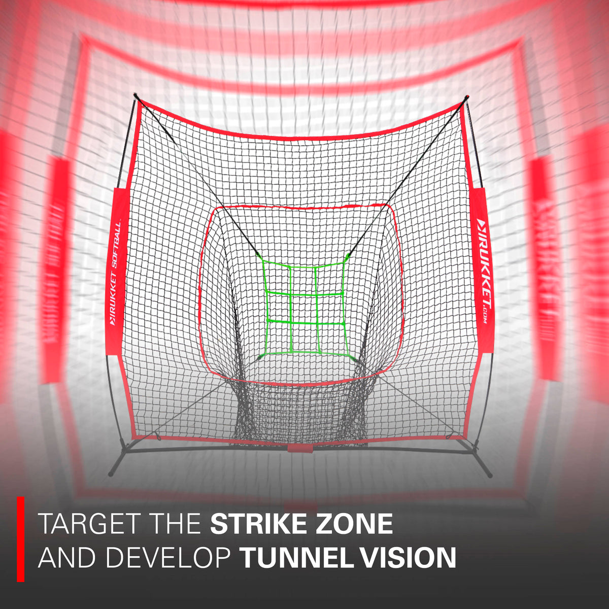 7x7 Original Sock It! Baseball / Softball Net w/ Neon Strike Zone Target