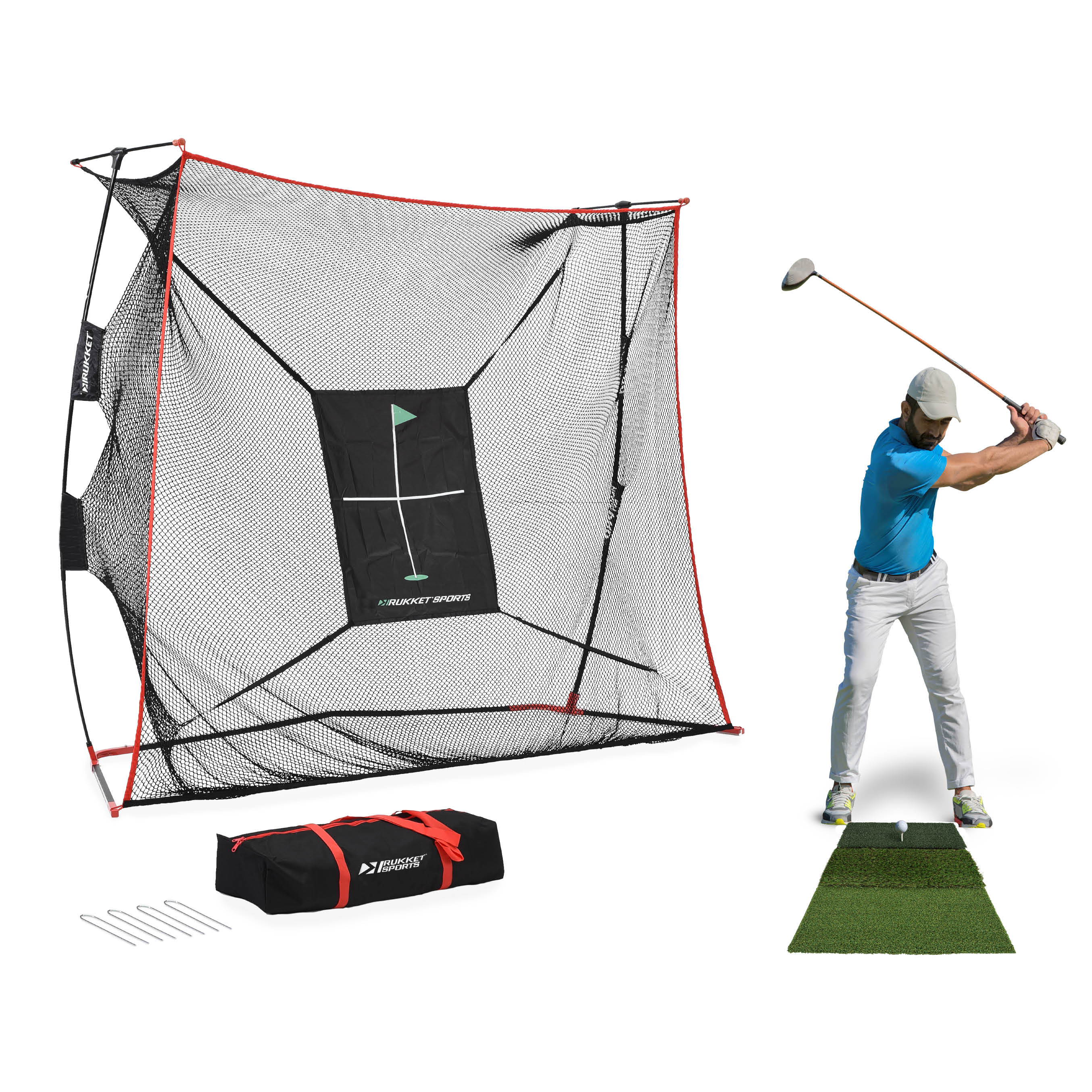 Haack Pro Golf Net w/ Tri-Turf Mat - Rukket Sports product image