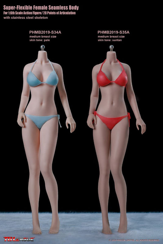 Phicen female seamless body large breast size with woman secret part PALE  series not head S07C