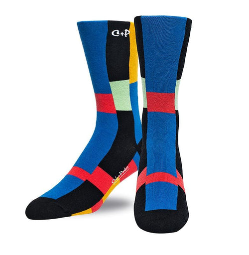 Men's Gold, Sage, Red, Black and the Rich Blue Crew Socks by Cole and Parker