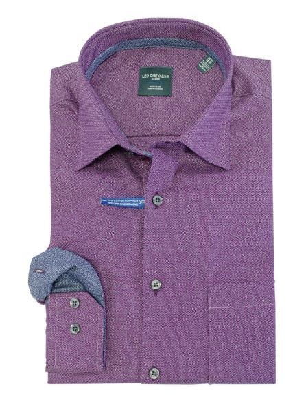 Purple 100% Cotton Non-Iron Long Sleeve Dress Shirts