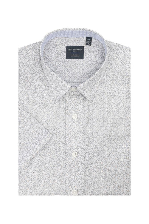 White 100% Cotton Print Short Sleeve Shirts