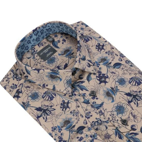 Upgrade Your Wardrobe with Our Long Sleeve Hidden Button-Down Collar Floral Print