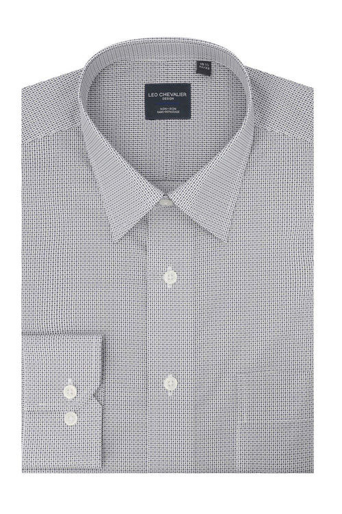 Men's Regular-Fit Blue Print Business Shirts