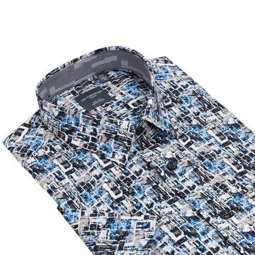 Multi-Stone Print Short Sleeve Shirt - Men's Button-Down Short-Sleeve