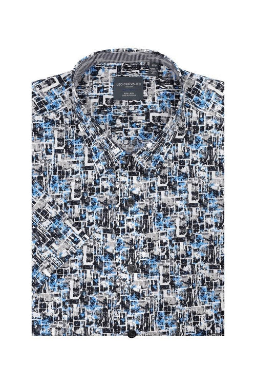 Multi-Stone Print Short Sleeve Shirt - Men's Button-Down Short-Sleeve