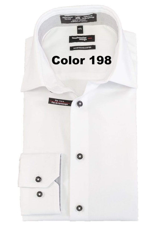 Tall Fitted 100% Cotton Non Iron Dress Shirts in 4 Colors