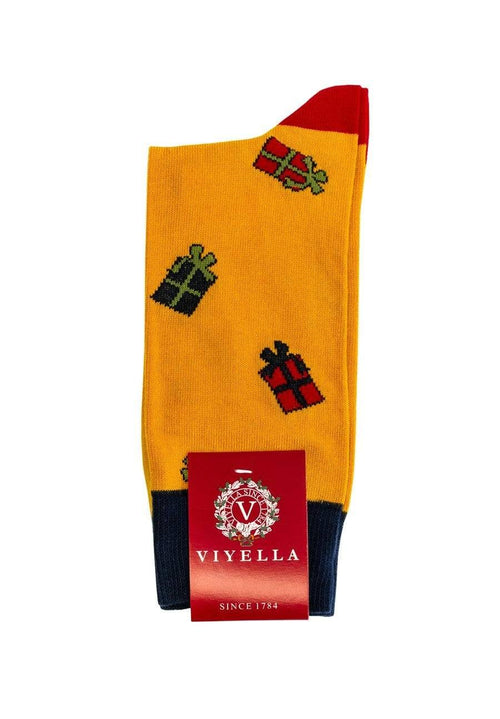 Mustard Viyella Gift Box Socks