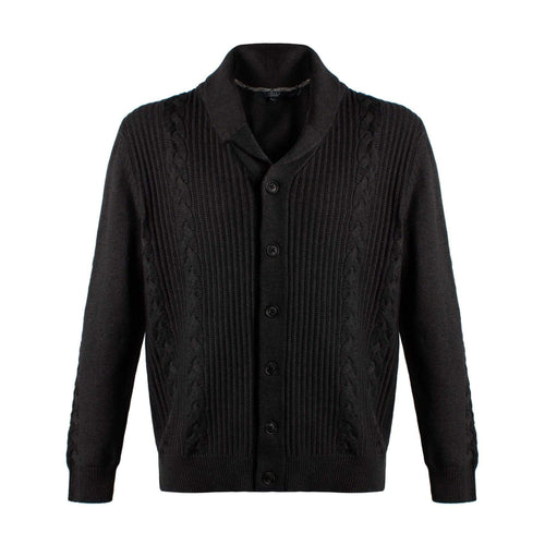 Stay Warm and Stylish with Men's 100% Cotton Shawl Collar Cable Button Front Cardigan: A Perfect Blend of Comfort and Fashion