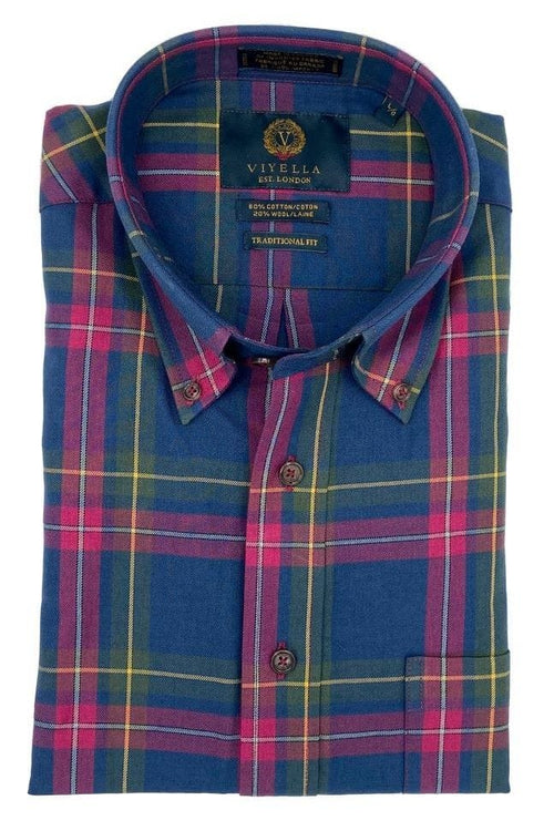 Captains Navy Plaid Button Down - Crafted in Canada