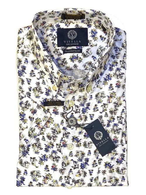 Discover Timeless Style with These Men's Print Cotton Short Sleeve Shirts - Made in Canada