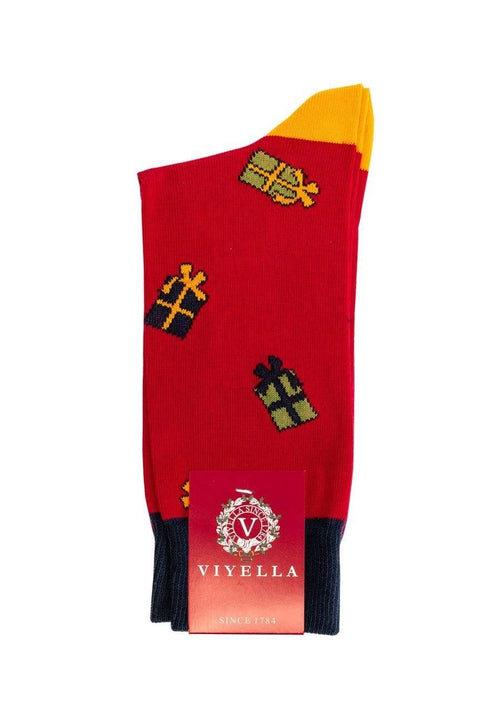 Red Viyella Gift Box Socks